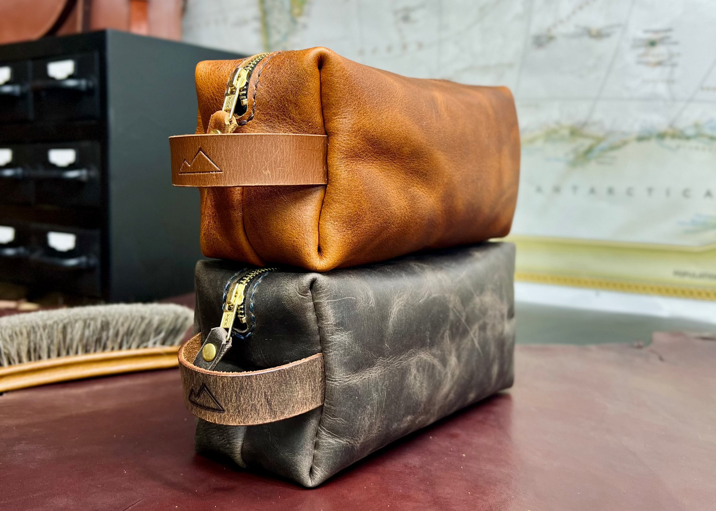 Basic Dopp Kit Leather Dopp Kit (Personalized) – Wharton Leather LLC